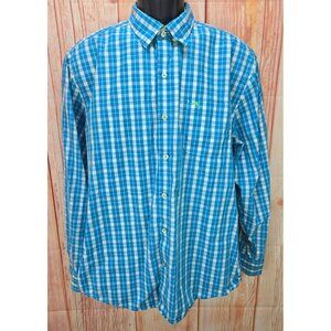 Tommy Bahama Mens Blue & White Checkered‎ Shirt Large